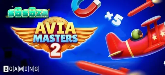 Tampilan visual pesawat dalam permainan slot Aviamasters 2